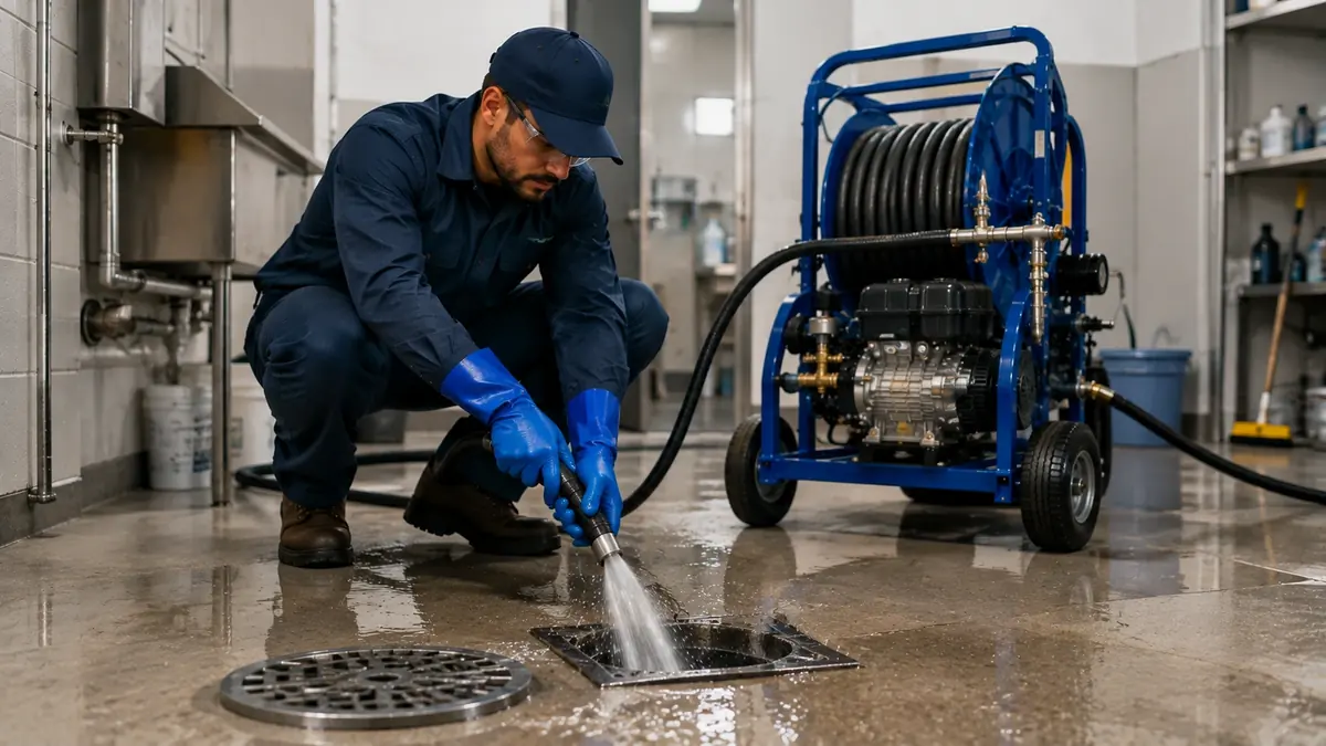 Floor Drain Hydro Jet Cleaning in Five Points