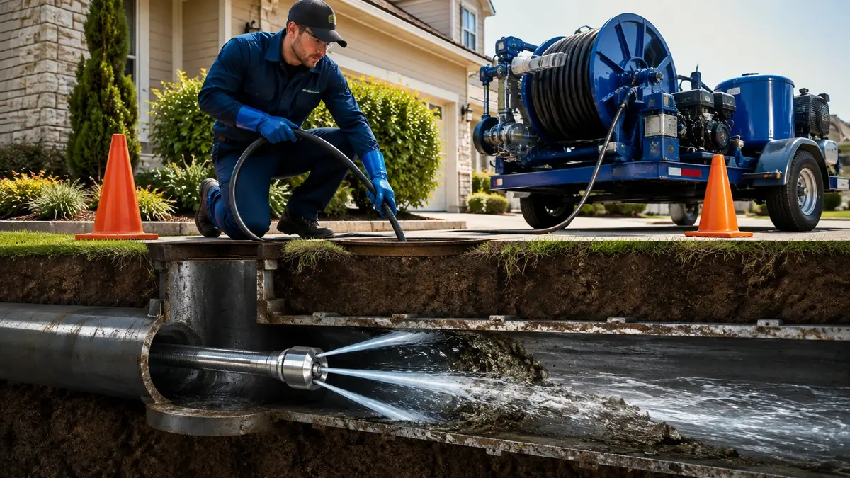 Main Sewer Line Hydro Jet Cleaning in Five Points